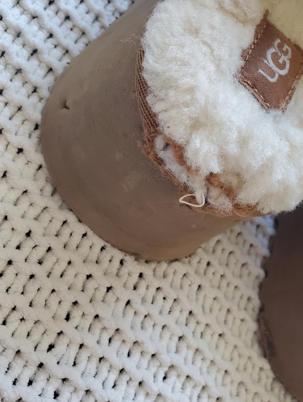 UGG Women's Funkette slippers in the Chestnut color - Picture 8 of 11